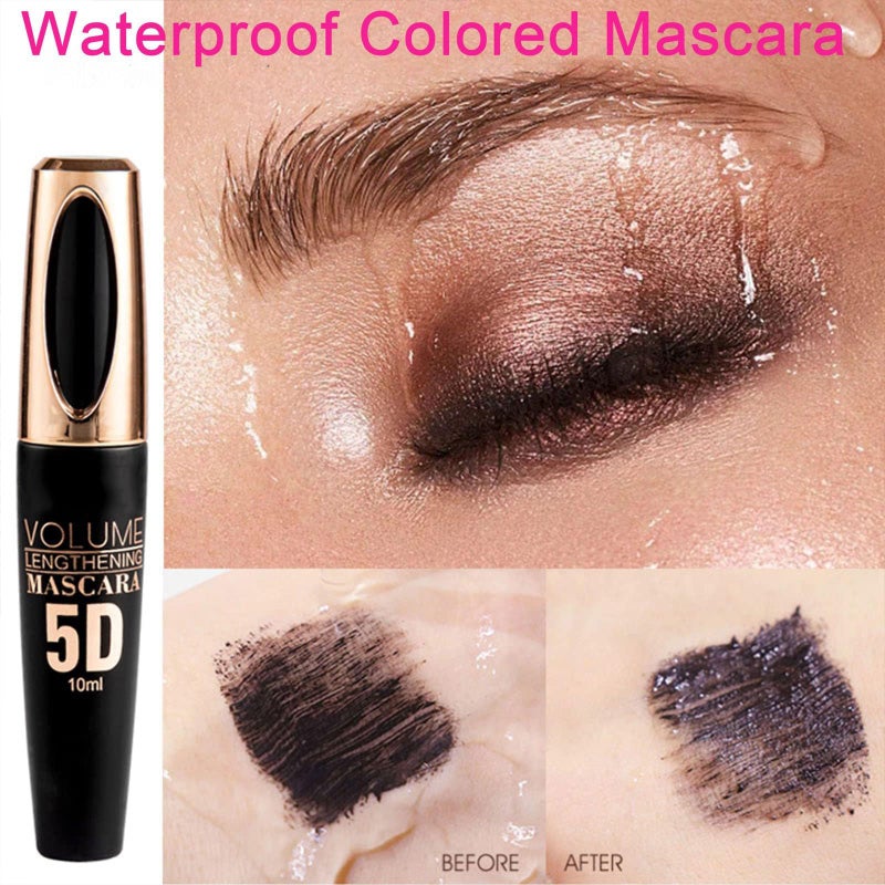 DLZZRS Purple Mascara for Eyelashes, Colorful Waterproof Long Lasting Eye Lash, 5D Silk Fiber Lash Smudgeproof, Lengthening, Defining, Curling, Volumizing Color Mascara Halloween Party Stage Use, #05 - Image 3